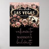 Aangepaste Welkom Las Vegas Bachelorette Luxe Poster (Voorkant)