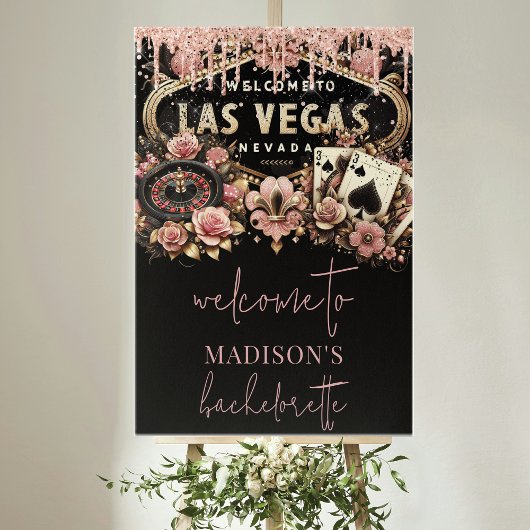 Aangepaste Welkom Las Vegas Bachelorette Luxe Poster