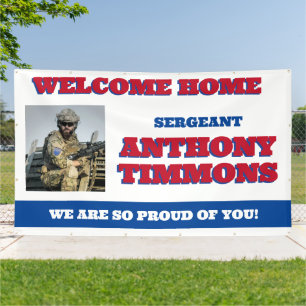 Aangepaste Welkom Thuis Militaire Banner Inzet