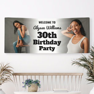 Aangepaste welkomstbord 30e verjaardag foto banner