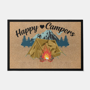 Aangepaste welkomstmat, camping-decor deurmat