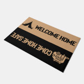 Aangepaste welkomstmat, camping-decor deurmat (Schuin)