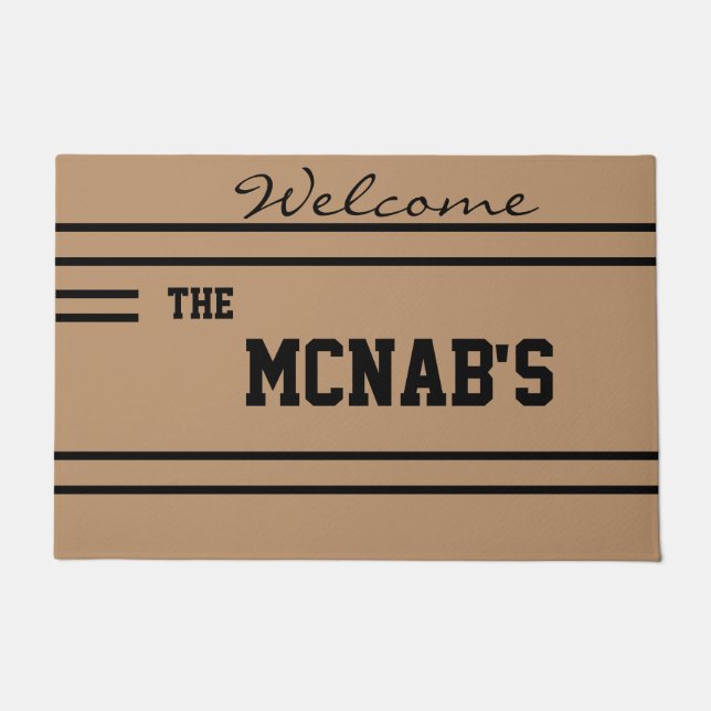 Aangepaste welkomstmat - Gepersonaliseerde naam/Lo Deurmat (Voorkant)
