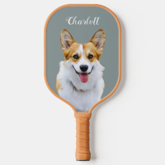 Aangepaste Welsh Corgi Dog gepersonaliseerde teken Pickleball Paddle