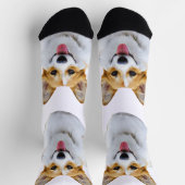 Aangepaste Welsh Corgi Dog gepersonaliseerde teken Sokken (Top)