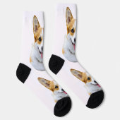 Aangepaste Welsh Corgi Dog gepersonaliseerde teken Sokken (Rechts)