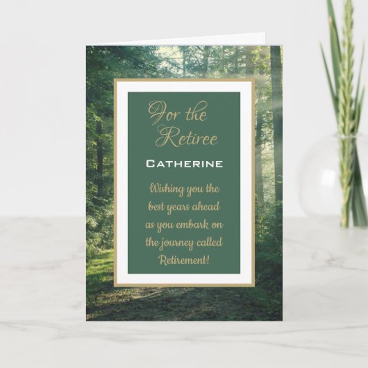 Aangepaste wensen met pensioen! Pensionering Kaart (Voorkant)