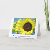 Aangepaste Wenskaarten SunFlower-Jouw tekst hier! Kaart (Achterkant)
