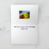 Aangepaste Wenskaarten SunFlower-Jouw tekst hier! Kaart (Binnen)