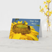 Aangepaste Wenskaarten SunFlower-Jouw tekst hier! Kaart (Gele Bloem)