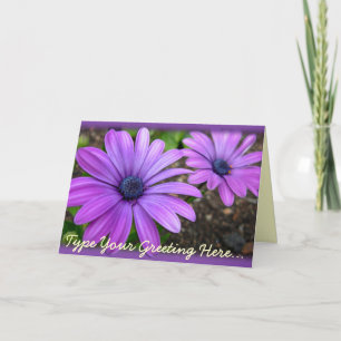 Aangepaste Wenskaarten voor Daisy Card Blue Flower Kaart