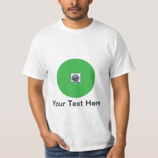 Aangepaste wereldfoto en tekst t-shirt