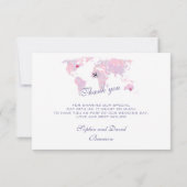 Aangepaste Wereldkaart voor bestemming Bedankkaart (Achterkant)