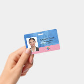 Aangepaste werknemer badge met foto, barcode, Logo (Handheld)