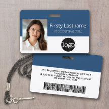 Aangepaste Werknemer - Foto, Bar Code, Logo, Naam