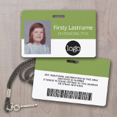 Aangepaste Werknemer - Foto, Bar Code, Logo, Naam Badge