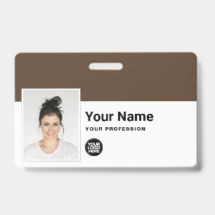 Aangepaste Werknemer - Foto, Bar Code, Logo, Naam Badge
