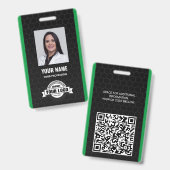Aangepaste Werknemer - Foto, Bar Code, Logo, Naam Badge (Voor- en achterkant)