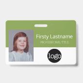 Aangepaste Werknemer - Foto, Bar Code, Logo, Naam Badge (Voorzijde)