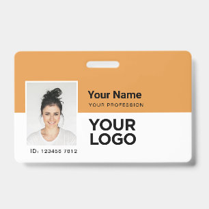 Aangepaste Werknemer   Foto Bar of Qr Code Logo Na Badge