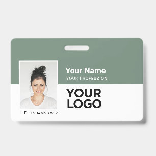Aangepaste Werknemer Foto Bar of Qr Code Logo Na Badge