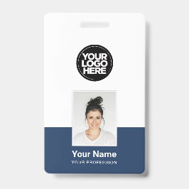 Aangepaste Werknemer - Foto, BarCode, Groot Logo, Badge