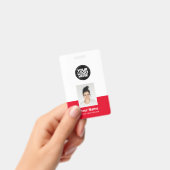 Aangepaste Werknemer - Foto, BarCode, Groot Logo, Badge (Handheld)