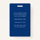 Aangepaste werknemer Foto Company Logo Modern Name Badge (Achterkant)