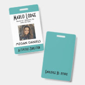 Aangepaste werknemer Foto-ID Badge (Voor- en achterkant)