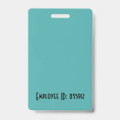 Aangepaste werknemer Foto-ID Badge (Achterkant)