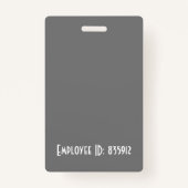 Aangepaste werknemer Foto-ID-badge - Grijs Badge (Achterkant)