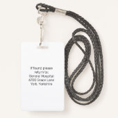 Aangepaste werknemer Foto ID Company Security Badge (Achterkant met draagriem)