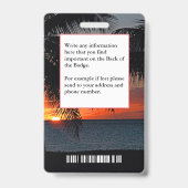 Aangepaste werknemer foto-id Kaart streepjescode Badge (Back)