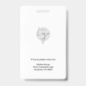 Aangepaste Werknemer Foto ID Naam Badge (Achterkant)