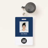 Aangepaste werknemer Foto, Logo, naam, QR-code Badge (Voorkant met intrekbare)