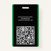 Aangepaste werknemer - Foto, streepjescode, Logo,  Badge (Achterkant)