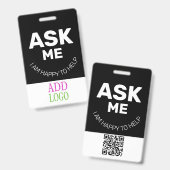 Aangepaste Werknemer - Fotopas- Naam ID Badge (Voor- en achterkant)