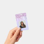 Aangepaste werknemer Glitter Streven Paarse violet Badge (Handheld)