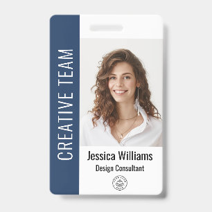 Aangepaste Werknemer Grote Foto, BarCode, Logo, Na Badge