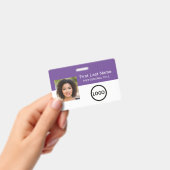 Aangepaste Werknemer Id badge Bar Code Logo (Handheld)