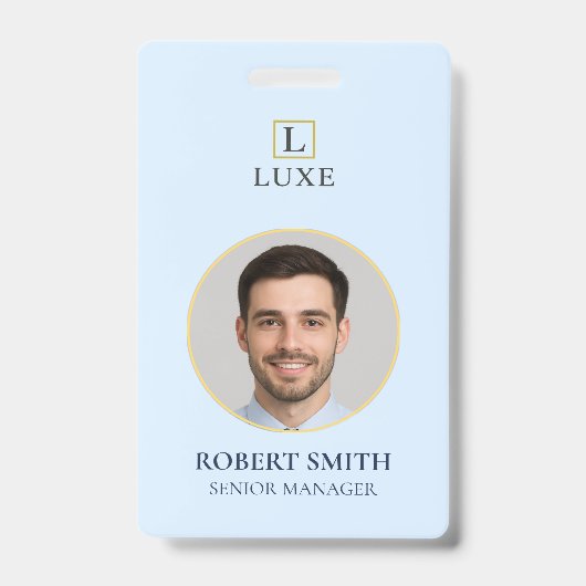 Aangepaste werknemer ID-badge met foto en barcode Badge (Front)