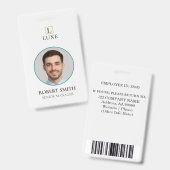 Aangepaste werknemer ID-badge met foto en barcode Badge (Front & Back)