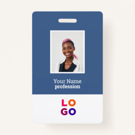 Aangepaste werknemer Logo, foto, QR-code, naam Badge