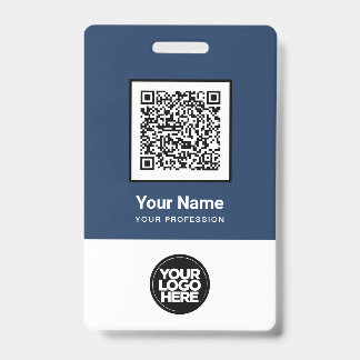 Aangepaste Werknemer Qr Code Bar Code Logo Naam Badge