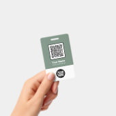 Aangepaste Werknemer Qr Code Bar Code Logo Naam Badge (Handheld)