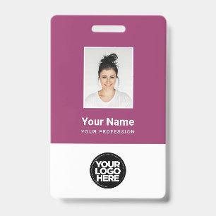 Aangepaste Werknemersfoto, Barcode, Logo, Naam Badge