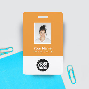 Aangepaste Werknemersfoto, Barcode, Logo, Naambadg Badge