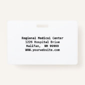 Aangepaste werknemersfoto, Logo, streepjescode-ID- Badge (Achterkant)