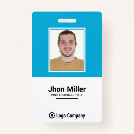 Aangepaste werknemersfoto, Logo, streepjescode, na Badge