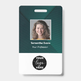 Aangepaste Werknemersfoto Logo Streepjescode Naam  Badge